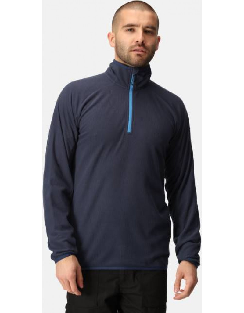 Fleece structurat cu 1/4 fermoar„Navigate”